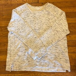 Quilted speckled sweatshirt